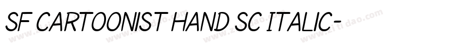 SF Cartoonist Hand SC Italic字体转换